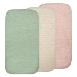 Mushie - Waterproof Changing Pad Liners, 100% Organic Cotton, Set Of 3, Blush Combo