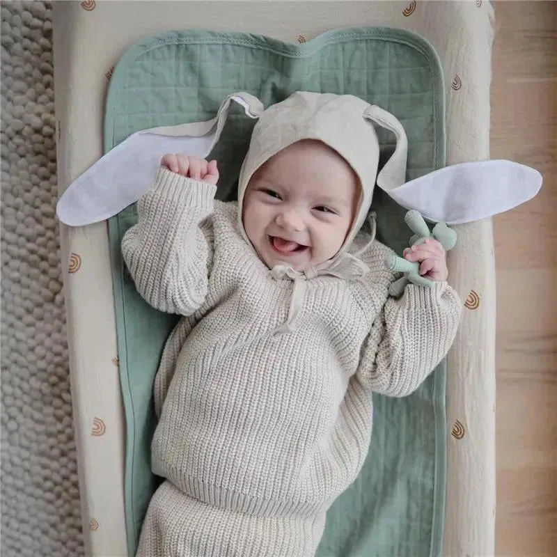 Mushie - Waterproof Changing Pad Liners, 100% Organic Cotton, Set Of 3, Blush Combo 9 Mushie - Waterproof Changing Pad Liners, 100% Organic Cotton, Set Of 3, Blush Combo - Image 7