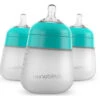 Nanobebe - 3Pk Teal Flexy Silicone Baby Bottle, 9Oz -Macro Baby Store nanobebe 3pk teal flexy silicone baby bottle 9oz image 1