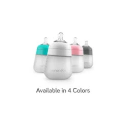 Nanobebe - 2Pk Flexy Silicone Baby Bottle 9Oz, Teal -Macro Baby Store nanobebe silicone baby bottle 2 pack teal 9 oz image 7