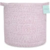 Natemia - Rope Storage Basket, Nursery Bin And Toy Organizer (15”x15”x14”), Pink, Large 2 Natemia - Rope Storage Basket, Nursery Bin And Toy Organizer (15”x15”x14”), Pink, Large -Macro Baby Store natemia rope storage basket nursery bin and toy organizer 15 x15 x14 pink large image 1