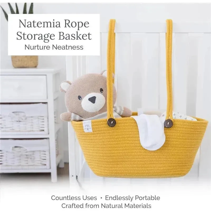 Natemia - Rope Storage Basket, Nursery Bin And Toy Organizer (15”x15”x14”), Pink, Large 7 Natemia - Rope Storage Basket, Nursery Bin And Toy Organizer (15”x15”x14”), Pink, Large - Image 5