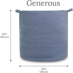 Natemia - Rope Storage Basket, Nursery Bin And Toy Organizer (15”x15”x14”), Pink, Large 17 Natemia - Rope Storage Basket, Nursery Bin And Toy Organizer (15”x15”x14”), Pink, Large -Macro Baby Store natemia rope storage basket nursery bin and toy organizer 15 x15 x14 pink large image 7