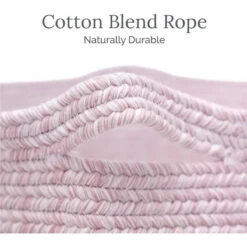 Natemia - Rope Storage Basket, Nursery Bin And Toy Organizer (15”x15”x14”), Pink, Large 18 Natemia - Rope Storage Basket, Nursery Bin And Toy Organizer (15”x15”x14”), Pink, Large -Macro Baby Store natemia rope storage basket nursery bin and toy organizer 15 x15 x14 pink large image 8