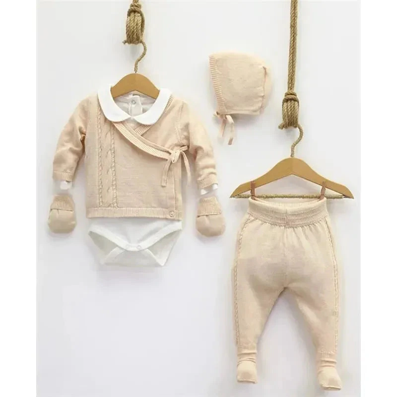 Nipperland - Take Me Home Set Knitted Baby Set Cream 3 Nipperland - Take Me Home Set Knitted Baby Set Cream