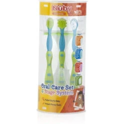 Nuby - Dr Talbots 4 Pc Tooth & Gum Care Set, Aqua/Green -Macro Baby Store nuby dr talbots 4 pc tooth gum care set aqua green image 3