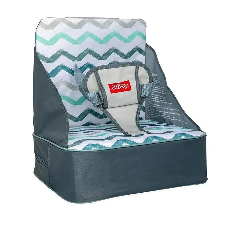 Nuby - Fabric Collapsible Booster Seat With Straps, Chevron 5 Nuby - Fabric Collapsible Booster Seat With Straps, Chevron - Image 3