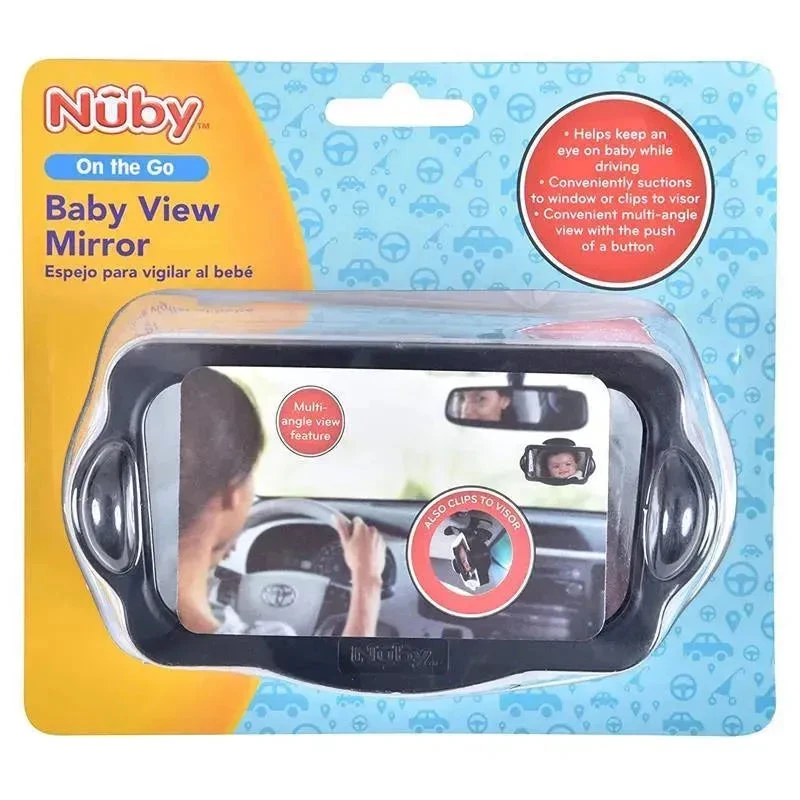 Nuby - Flat Back Seat Mirror Black 3 Nuby - Flat Back Seat Mirror Black