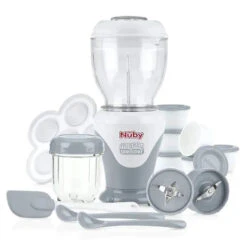 Nuby Garden Fresh Mighty Blender, Baby Food Maker - Cool Gray