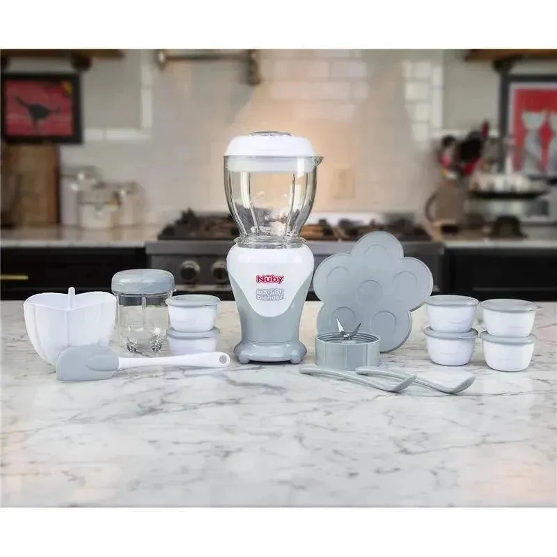 Nuby Garden Fresh Mighty Blender, Baby Food Maker - Cool Gray 4 Nuby Garden Fresh Mighty Blender, Baby Food Maker - Cool Gray - Image 2