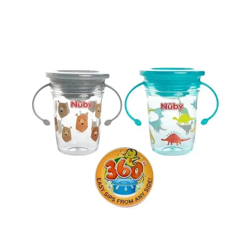 Nuby No Spill Tritan Ice Bear/Dinosaur Printed Wonder Cup, 1PK 3 Nuby No Spill Tritan Ice Bear/Dinosaur Printed Wonder Cup, 1PK