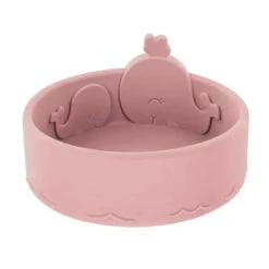 Nuby - Silicone Whale Baby Feeding Bowl - Pink Blush