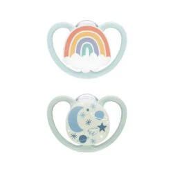 NUK - 2Pk Glow-in-the-Dark Orthodontic Pacifiers, 0-6 Months