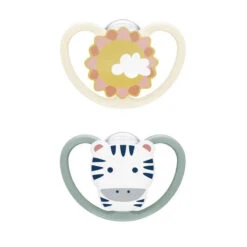 NUK - 2Pk Space Orthodontic Pacifiers, 6/18M (design May Vary)
