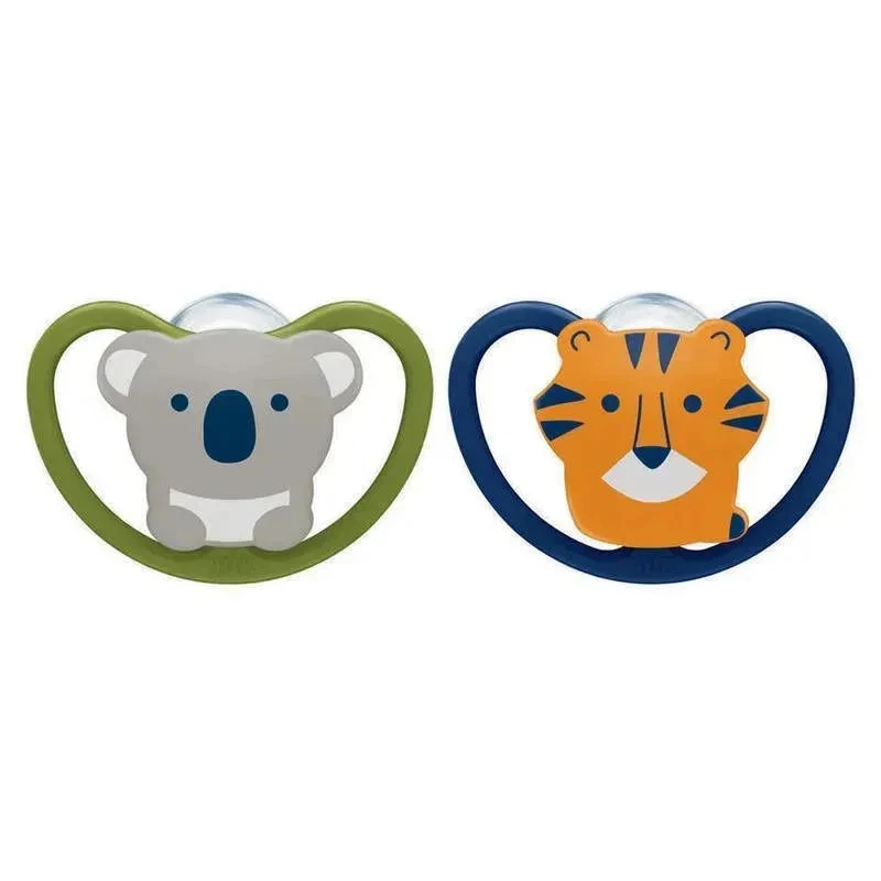 NUK - 2Pk Space Orthodontic Pacifiers, 6/18M (design May Vary) 4 NUK - 2Pk Space Orthodontic Pacifiers, 6/18M (design May Vary) - Image 2
