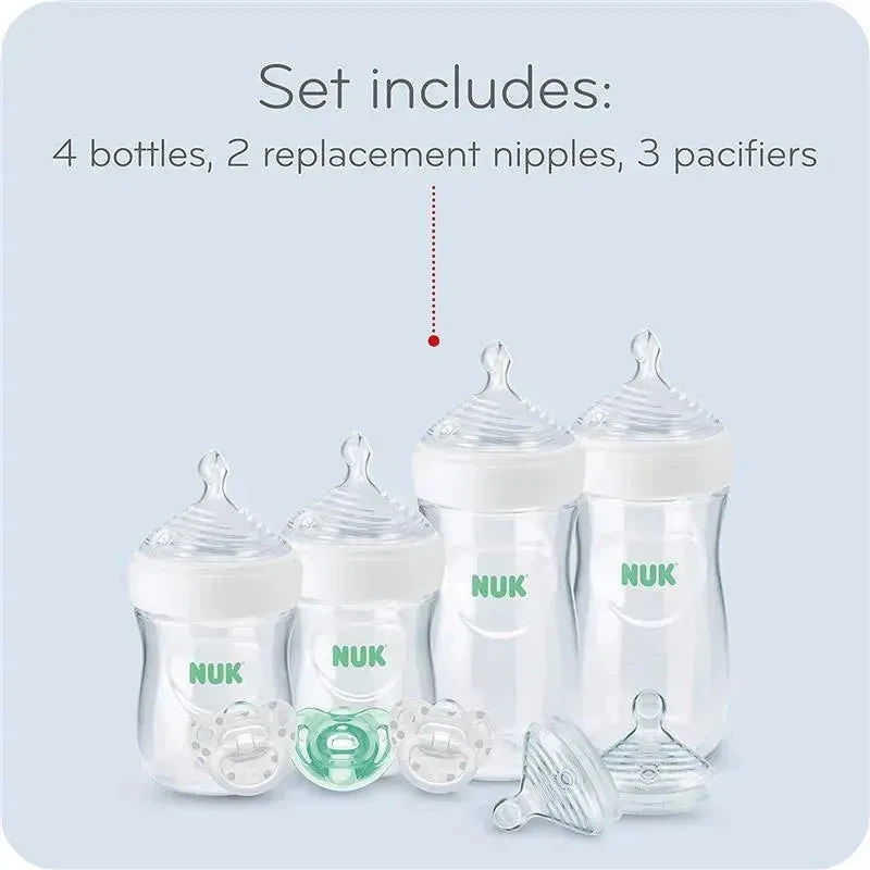 Nuk - Simply Natural Baby Bottles With SafeTemp Gift Set, Pink, 4 Bottles, 3 Pacifiers And 2 Replacement Bottle Nipples 8 Nuk - Simply Natural Baby Bottles With SafeTemp Gift Set, Pink, 4 Bottles, 3 Pacifiers And 2 Replacement Bottle Nipples - Image 6