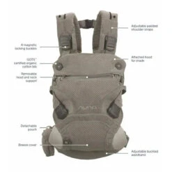 Nuna - CUDL Clik 4 In 1 Baby Carrier, Fog -Macro Baby Store nuna cudl clik 4 in 1 baby carrier fog image 5
