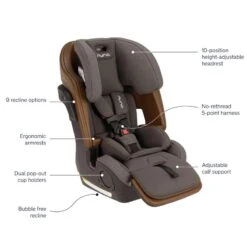 Nuna - Lumn Harness Booster Seat Granite -Macro Baby Store nuna lumn harness booster seat granite image 2