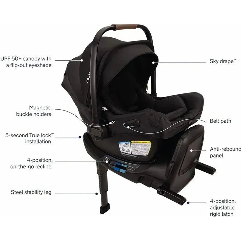 Nuna - Pipa Aire Rx Infant Car Seat With Base, Ocean 4 Nuna - Pipa Aire Rx Infant Car Seat With Base, Ocean - Image 2