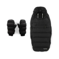 Nuna - Winter Stroller Set, Footmuff And Gloves - Caviar