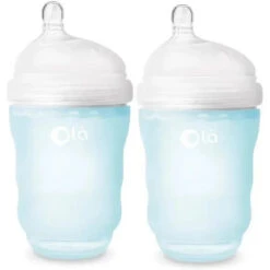 Ola Baby - 8Oz 2Pk Baby Boy Gentle Bottle, Sky