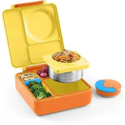 OmieBox - Insulated Bento Box With Leak Proof Thermos Food Jar, Sunshine