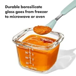 Oxo - Oxo Tot Glass Baby Blocks Food Storage Containers 4 Oz 13 Oxo - Oxo Tot Glass Baby Blocks Food Storage Containers 4 Oz -Macro Baby Store oxo oxo tot glass baby blocks food storage containers 4 oz image 5
