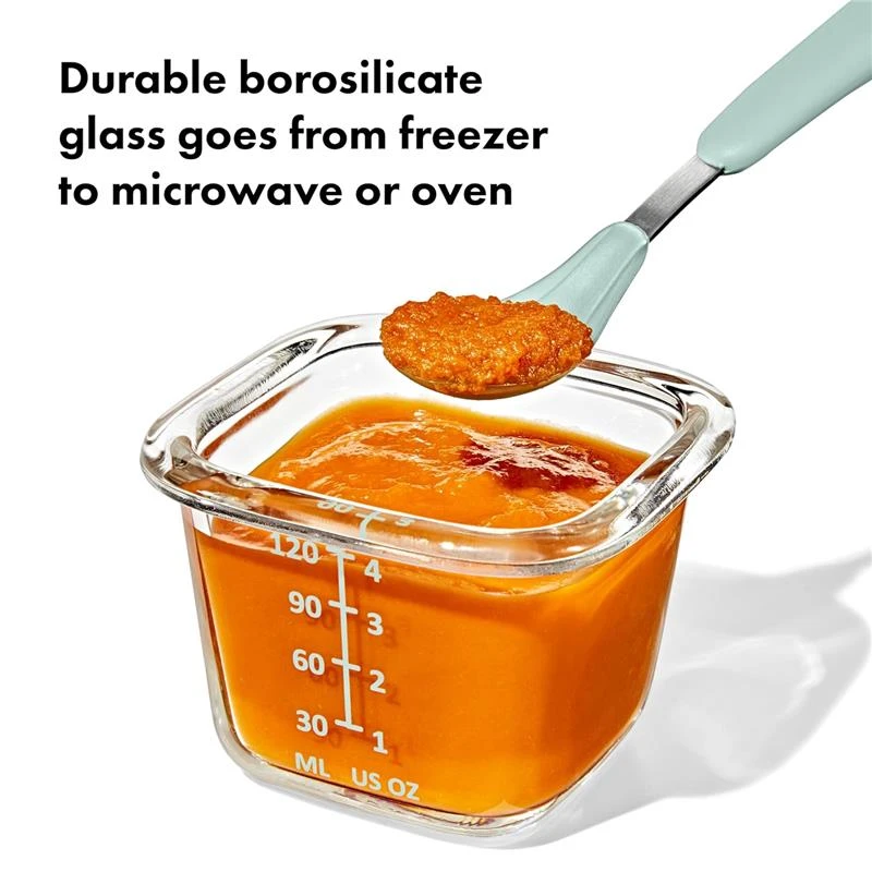 Oxo - Oxo Tot Glass Baby Blocks Food Storage Containers 4 Oz 7 Oxo - Oxo Tot Glass Baby Blocks Food Storage Containers 4 Oz - Image 5