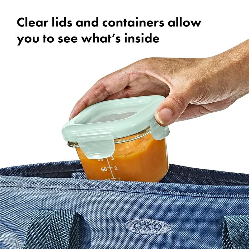 Oxo - Oxo Tot Glass Baby Blocks Food Storage Containers 4 Oz 8 Oxo - Oxo Tot Glass Baby Blocks Food Storage Containers 4 Oz - Image 6
