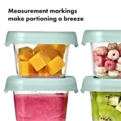Oxo - Tot Baby Blocks Food Storage Container 4 Oz -Macro Baby Store oxo tot baby blocks food storage container 4 oz image 3