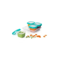 OXO Tot Baby Blocks Freezer Storage Containers 6 Oz - Teal -Macro Baby Store oxo tot baby blocks freezer storage containers 6 oz teal image 7