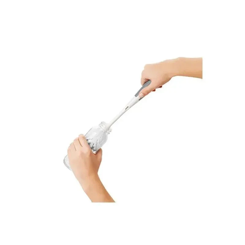 OXO Tot Bottle Brush With Bristle Cleaner & Stand - Gray 4 OXO Tot Bottle Brush With Bristle Cleaner & Stand - Gray - Image 2