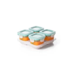 OXO Tot Glass Baby Blocks 4 Oz - Teal