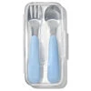 OXO - Tot On-The-Go Fork And Spoon Set, Dusk 1 OXO - Tot On-The-Go Fork And Spoon Set, Dusk -Macro Baby Store oxo tot on the go fork and spoon set dusk image 1