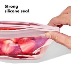 Oxo - Tot Silicone Reusable Bags - 2 Piece Cup And Snack Set, Blossom -Macro Baby Store oxo tot silicone reusable bags 2 piece cup and snack set blossom image 3