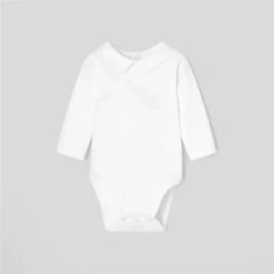 Patachou - Baby Boy Bodysuit Long Sleeved Knit, White