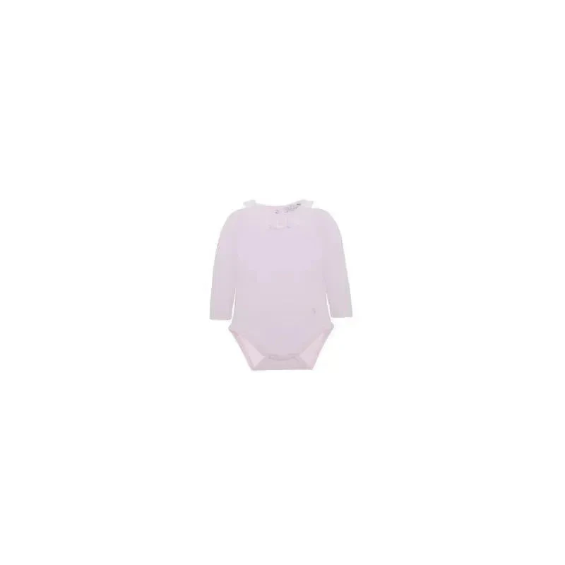 Patachou - Baby Girl Bodysuit Long Sleeve, Pink 3 Patachou - Baby Girl Bodysuit Long Sleeve, Pink