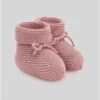 Paz Rodriguez - Baby Knit Booties Esencial, Chalk Pink 2 Paz Rodriguez - Baby Knit Booties Esencial, Chalk Pink -Macro Baby Store paz rodriguez baby knit booties esencial chalk pink image 1