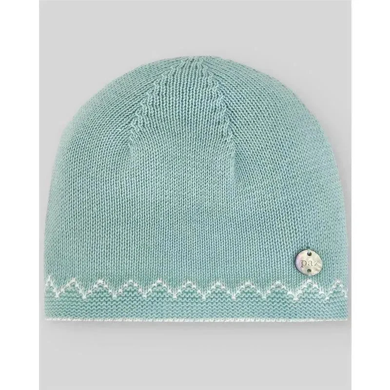 Paz Rodriguez - Baby Knit Newborn Hat Iris, Cream/Beige 3 Paz Rodriguez - Baby Knit Newborn Hat Iris, Cream/Beige