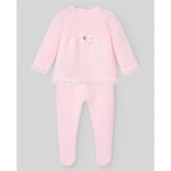 Paz Rodriguez - Take Me Home Set Knit Newborn Sweater + Leggings Linda, Chalk Pink/White
