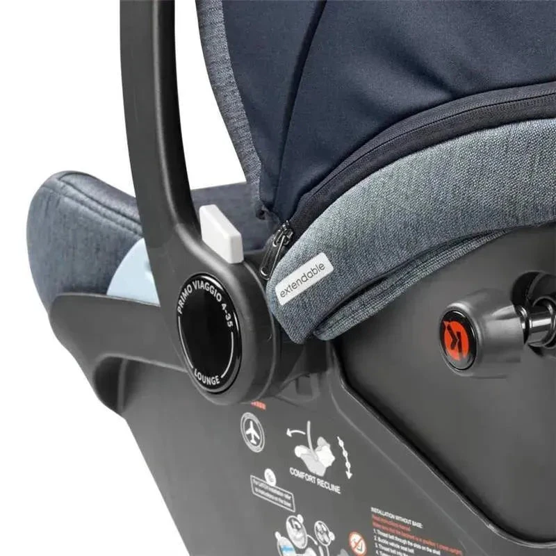 Peg Perego Agio Primo Viaggio 4-35 Lounge Infant Car Seat, Mirage Blue 7 Peg Perego Agio Primo Viaggio 4-35 Lounge Infant Car Seat, Mirage Blue - Image 5