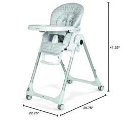 Peg-Perego - Prima Pappa Zero 3 High Chair, Linear Grey -Macro Baby Store peg perego prima pappa zero 3 high chair linear grey image 7