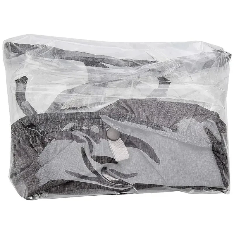 Peg-PeregoPrimo Viaggio 4/35 Infant Car Seat Rain Cover Clear With Light Grey Fabric Storage Pouch 4 Peg-PeregoPrimo Viaggio 4/35 Infant Car Seat Rain Cover Clear With Light Grey Fabric Storage Pouch - Image 2