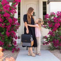 Petunia - Boxy Backpack Diaper Bag, Camel/Graphite 12 Petunia - Boxy Backpack Diaper Bag, Camel/Graphite -Macro Baby Store petunia boxy backpack diaper bag camel graphite image 9