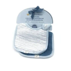 Piccolo Bambino - 2 Muslin Bibs, Blue