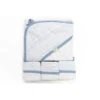 Piccolo Bambino Blue Striped Baby Hooded Towel & 3 Baby Washcloths Set 2 Piccolo Bambino Blue Striped Baby Hooded Towel & 3 Baby Washcloths Set -Macro Baby Store piccolo bambino blue striped baby hooded towel 3 baby washcloths set image 1