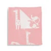Piccolo Bambino - Jacquard Reversible Blanket On Wooden Hanger Pink 2 Piccolo Bambino - Jacquard Reversible Blanket On Wooden Hanger Pink -Macro Baby Store piccolo bambino jacquard reversible blanket on wooden hanger pink image 1