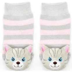 Piero Liventi - Baby Cat Rattle Gripper Boogie Socks -Macro Baby Store pierro liventi baby cat boogie toes image 2