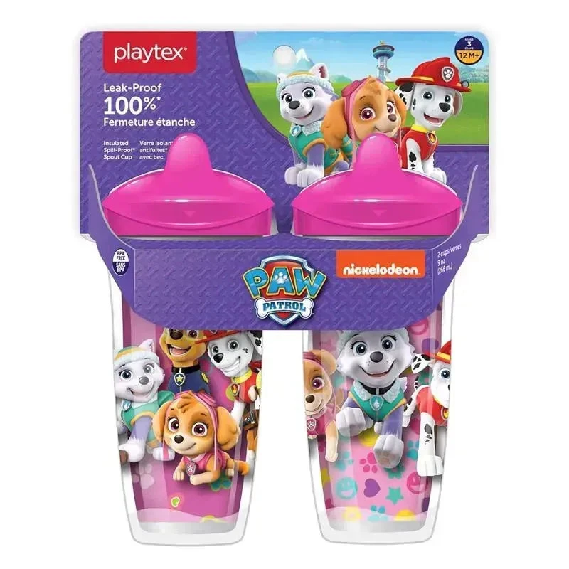 Playtex - Sipsters Stage 3 Paw Patrol Spill-Proof, Leak-Proof, Break-Proof Spout Cup For Girls, 9 Ounce, Pack Of 2 3 Playtex - Sipsters Stage 3 Paw Patrol Spill-Proof, Leak-Proof, Break-Proof Spout Cup For Girls, 9 Ounce, Pack Of 2