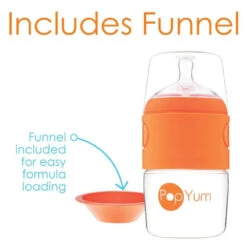 Pop Yum - Baby Bottle Starter Set 4 Pack, Orange 14 Pop Yum - Baby Bottle Starter Set 4 Pack, Orange -Macro Baby Store pop yum baby bottle starter set 4 pack orange image 4